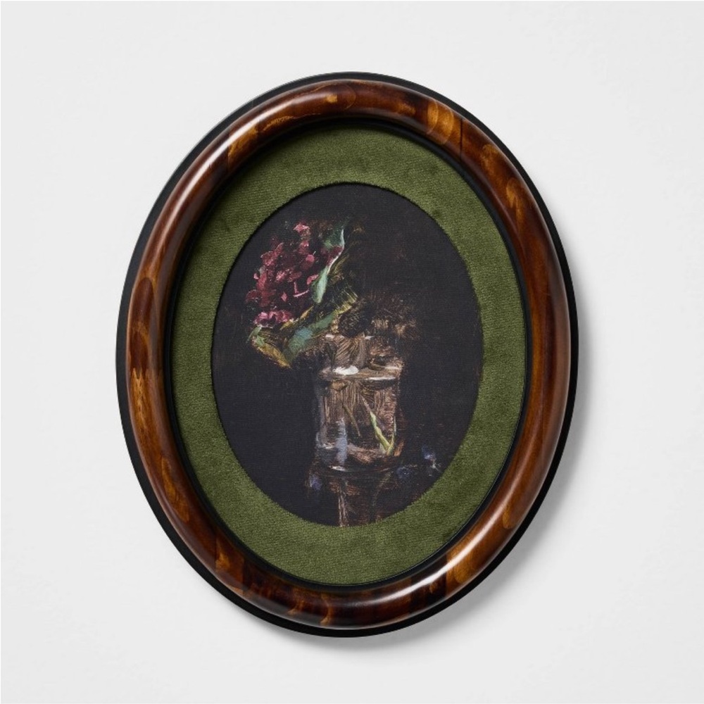 9"x11" Oval Frame Floral Wall Art - Threshold™ designed with Studio McGee